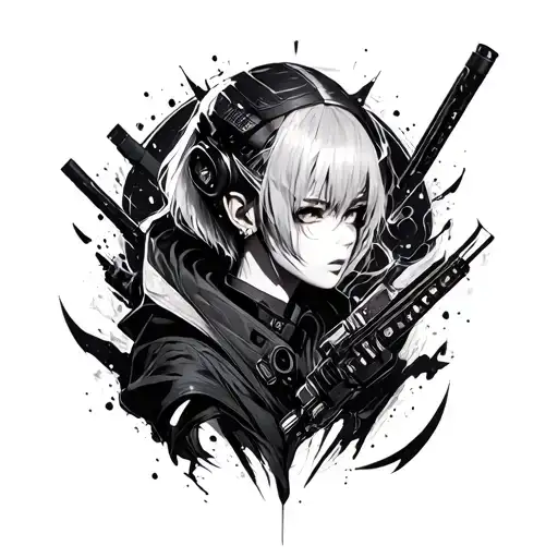 persona 5 cyber cigilism tattoo design idea