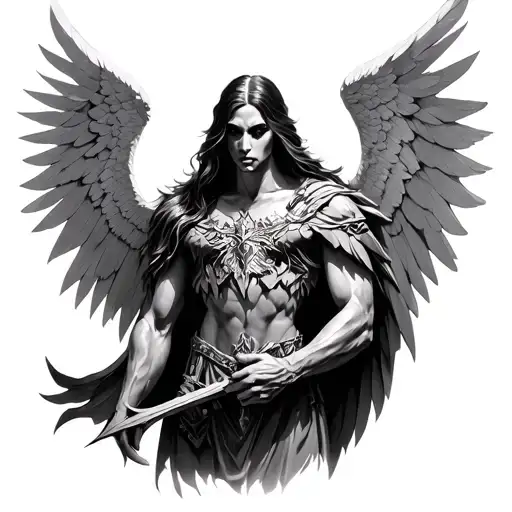 Azrael archangel of souls tattoo design idea