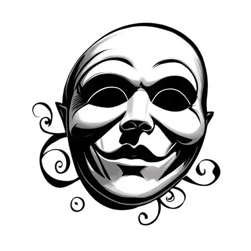 phantom of the opera mask tattoo design idea