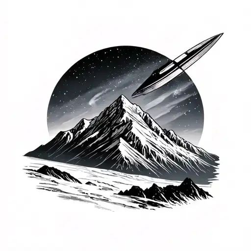 Big Dipper, mt. mckinley, Alaska, northern lights tattoo design idea