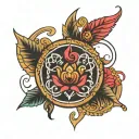 gypsy symbol tattoo design idea