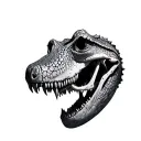 alligator skull sacred geometry tattoo design idea