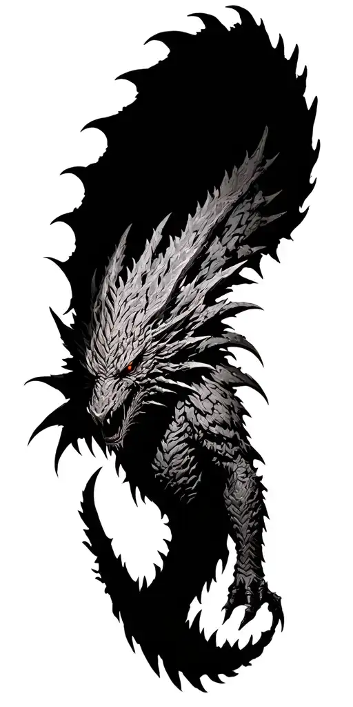 monster hunter worlds Ruins Nergigante tattoo design idea