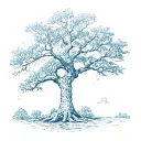 Travel, dreams, live oak tree tattoo design idea