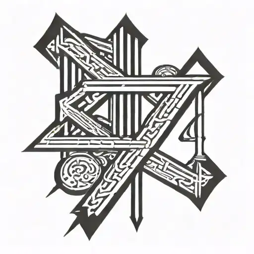 "MIRM" Runes: Write the runes in a clean, simple style, using straight lines of consistent thickness (approximately 0.5mm thick if scaled for a medium-sized tattoo). Keep even spacing between the runes. Orient the runes vertically, or at a slight angle to follow the curvature of the forearm. tattoo design idea