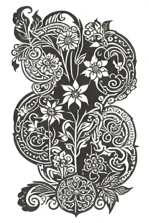 Three sisters garden tattoo design idea