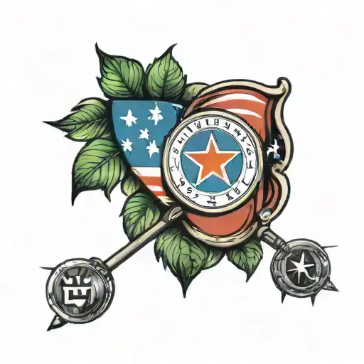 thigh tattoo for female with tennessee flag  tattoo design idea