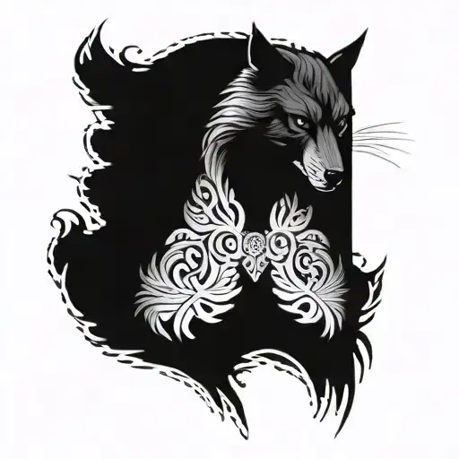 masculine chest design for passed loved one tattoo design idea