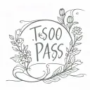 this too shall pass written tattoo design idea