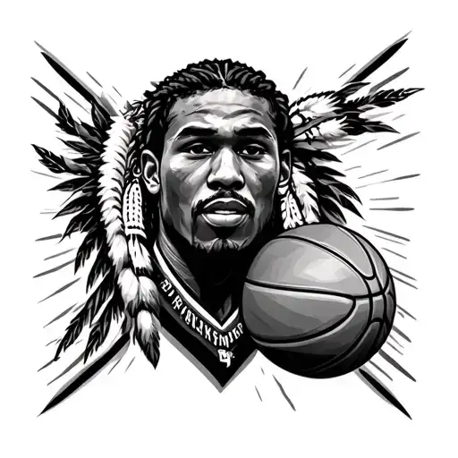 Jeremiah Billy basketball Choctaw stickball tattoo design idea