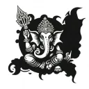 ganesha warrior tattoo design idea