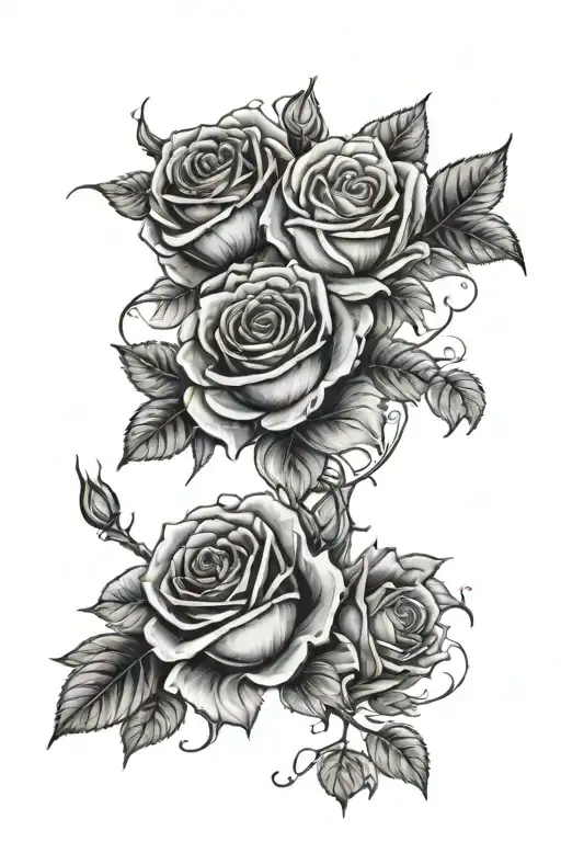 roses with adam aiden on one rose and indie ivy erin on another rose with clouds in the background  tattoo design idea