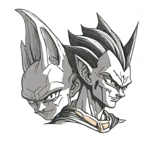 beerus vegeta kidbuu tattoo design idea