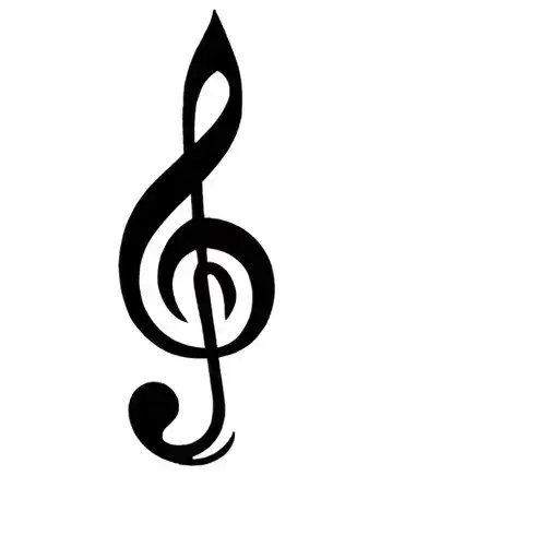 treble clef and bass clef  tattoo design idea