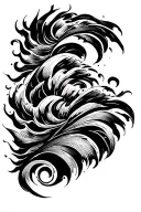tribal waves tattoo design idea