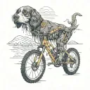 POST SLUDGE METAL WILD CROSS COUNTRY MOUNTAIN BICYCLE MOUNTAINS RIVER SPANIEL BRETON tattoo design idea