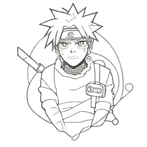 Naruto juice wrld tattoo design idea