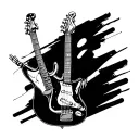 Skeleton Guitar tattoo design idea