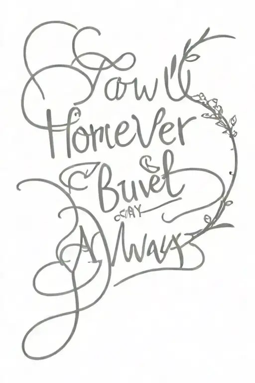 you will forever be my always tattoo design idea