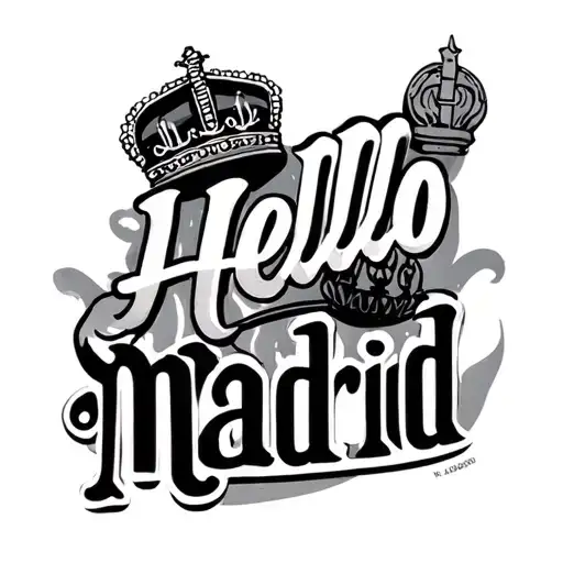Hello Madrid tattoo design idea