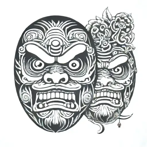 Daruma tattoo design idea