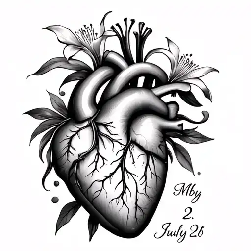 26.92298° N, 80.09613° WNalani Lynn Palmer My baby girl July 2ndWater lilyCancerHeart with some red tattoo design idea