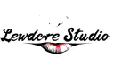 "Lewdcore Studio" "Lewdcore Studio" with bright red lips in between the text tattoo design idea
