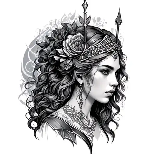 Frigg tattoo design idea