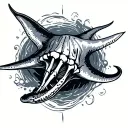 bones and stingray tattoo design idea