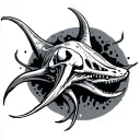 bones and stingray tattoo design idea