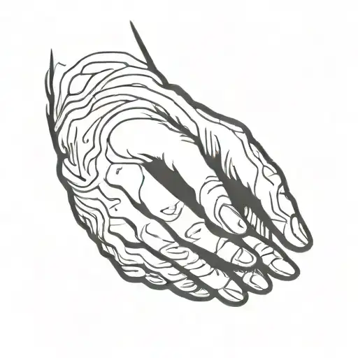 Lesbian hand choking tattoo design idea