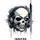 Cyberpunk unit asset number including the number 14059 tattoo design idea