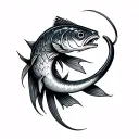 Fish Hook tattoo design idea