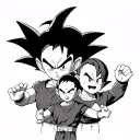 Dragon Ball Z Family of 3 tattoo design idea