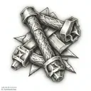 crossed hammers tattoo design idea