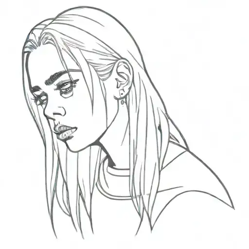 Billie Eilish tattoo design idea