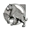 ancient egypt,judo,arabic words tattoo design idea