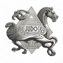 ancient egypt,judo,arabic words tattoo design idea