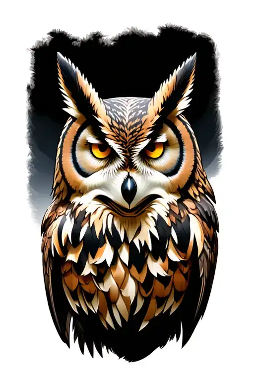 wolf spartan owl tattoo design idea