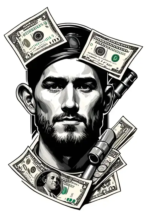 self made, clean money, pipefitter tattoo design idea