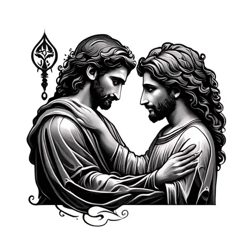 Father And Son Symbol tattoo design idea