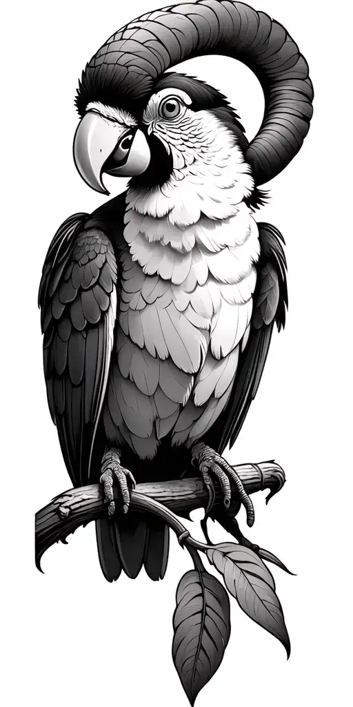 Aries star sign, Barbados pitch folk, parrot scisero tattoo design idea