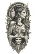 hecate goddess tattoo design idea