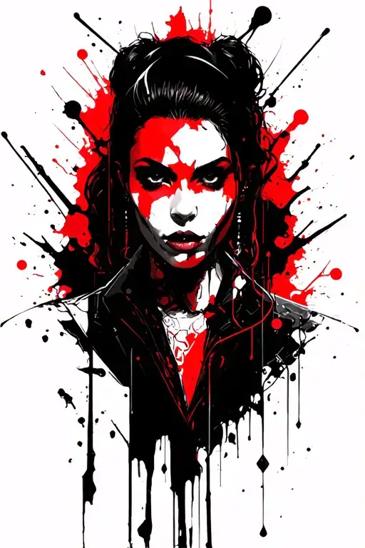 judy from cyberpunk with a lifes a gamble twist tattoo design idea