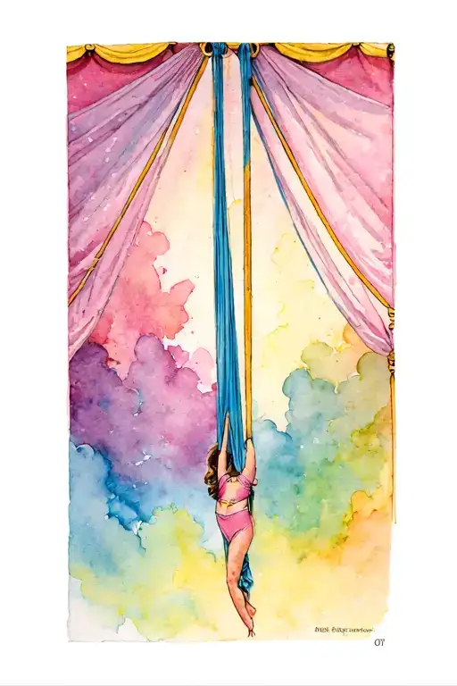 aerial silks hanging from a circus tent tattoo tattoo design idea