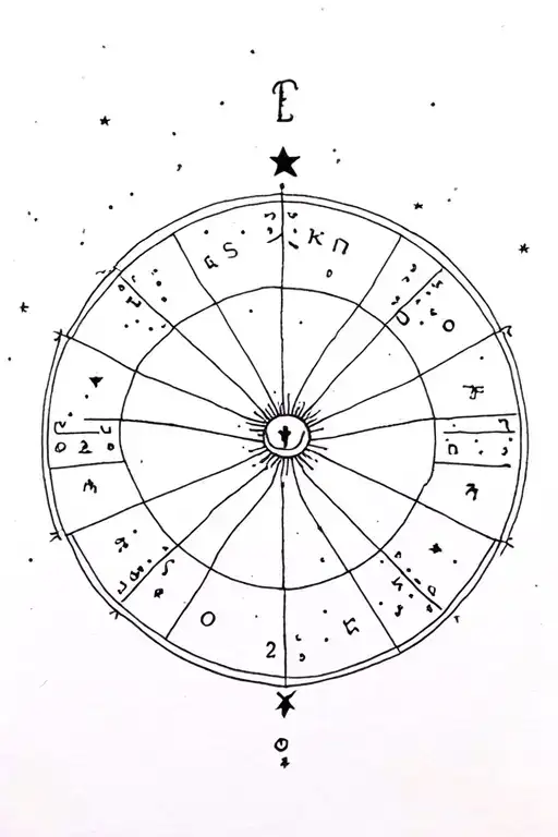Natal Chart tattoo design idea