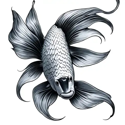 ichthys koi fish tattoo design idea