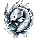 ichthys koi fish tattoo design idea