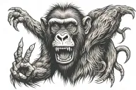 baboon tattoo design idea