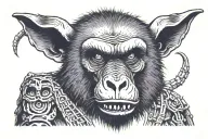 baboon tattoo design idea